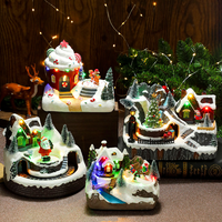 Sortierte 3D Mini-Rentier-Figuren Cartoon Weihnachts-Feiertagsstatuen Ornamente für Feengarten Kunstharz-Handwerk