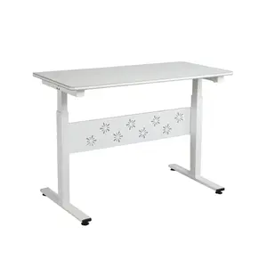 Moderne En Bois de Bureau d'ascenseur de Gaz de Bureaux Réglables en Hauteur double jambe ergonomique S'asseoir debout Tables