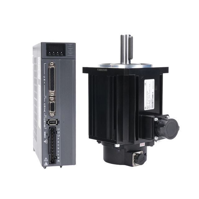 High Performance Precision Control 80mm 220V 1KW AC Servo Motor Set 17-bit AC Motor Driver for CNC Machinery