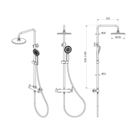 Vente chaude Salle de bain Colonne de douche murale en acier inoxydable