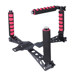 YELANGU Camera Shoulder Mount <b>Stabilizer</b> Dual Handgrips Aluminum Alloy DSLR Video Shooting Support - Product Image 4