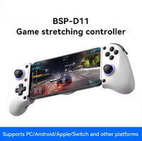 Manette de jeu extensible D11 sans fil 2,4 GHz compatible avec tablettes Android et iOS, téléphones, double joystick, console de jeu