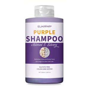 Champú Morado de Calidad Profesional para Cabello Rubio, Tónico Morado Anti-Amarillo, Champú <span class=keywords><strong>Violeta</strong></span> Plateado, Marca Blanca - Product Image 2