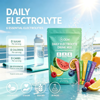LUVVITA OEM Sachets de poudre d'électrolytes Marque privée Boissons en vrac Vente en gros Supplément pré-entraînement Poudre d'électrolytes sans sucre