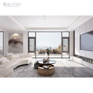 Finestre in alluminio a doppia anta Fuson Top finestre a battente con triplo vetro Standard residenziali australiani - Product Image 2