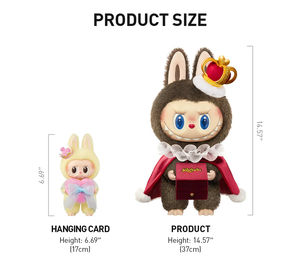 Labubu POP MART Original les Monstres Let's Checkmate Series Vinyl Plush Toys Doll King <span class=keywords><strong>Queen</strong></span> Hanging Card Pendant Keychain - Product Image 5