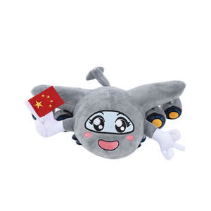 Kinqee Usine Vente Directe Dessin Animé Rempli Animaux Doux Et Mignon Mini Gris Avion En Peluche Jouets - Product Image 2