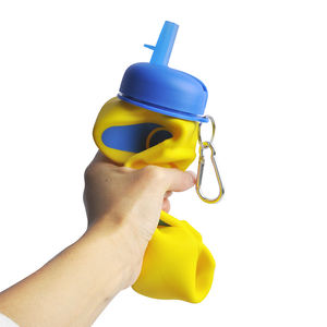 Bouteilles d'eau pliables en silicone sans BPA, nouveau design en forme de jeu, réutilisables pour le camping, avec logo personnalisé, modèle ODM, vente en gros - Product Image 5