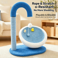 Direct usine : Griffoir pour chat en panneau de densité durable, lit de détente ergonomique, maison de jeu interactive à motif de dessin animé pour l'intérieur