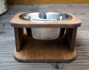 Gamelle surélevée inclinable en bois pour animaux de compagnie – Confort et praticité pour l'alimentation – Bol d'eau portable pour intérieur - Product Image 3