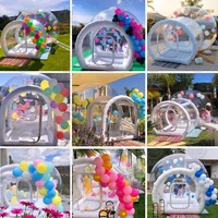 Tente à bulles gonflable pour enfants, fête commerciale, dôme transparent, jardin extérieur, maison à bulles