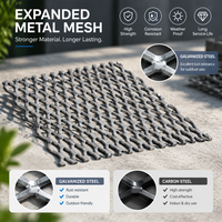 Tôle métallique expansée robuste sur mesure, épaisseur et dimensions personnalisées, en acier galvanisé ou aluminium, maille losangée pour usage de protection