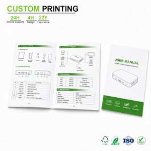 Livre personnalisé vert foncé et blanc en papier d'art, impression à l'encre, couverture et format de <span class=keywords><strong>page</strong></span> pour produits et entreprises, vente en gros et en vrac - Product Image 1