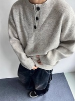 Pull en maille vintage pour homme, style rétro élégant, léger et décontracté, idéal pour le printemps et l'automne, haut décontracté de qualité supérieure
