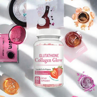 Gummies au collagène et au glutathion pour éclaircir la peau, anti-âge, améliorer la densité osseuse, complément beauté, saveur fraise, 3g, 60 gummies