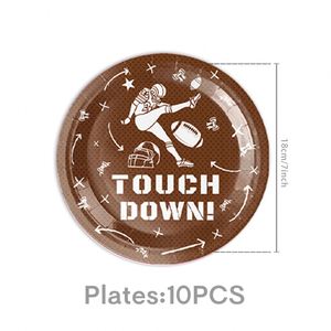 Platos de Papel Desechables Personalizados con Temática de Fútbol para Fiestas Deportivas, Reuniones, Fiestas de Cumpleaños - Product Image 3