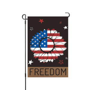 Logotipo personalizado Impresión a doble cara Bandera de jardín personalizada Día de la Independencia Americana Bandera de jardín para Decoración - Product Image 1
