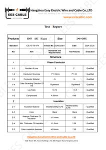 0,6/1kV ABC Cable Triplex <span class=keywords><strong>Hippa</strong></span> 6AWG Alambre de aluminio Cable aéreo incluido Cable de alimentación AAC Conductor AAC XLPE CABLE - Product Image 3