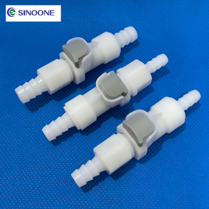 1/4 inch Ống barb phụ kiện EPDM con dấu POM cơ thể tiêm đúc Sinoone nhựa nhanh chóng kết nối nữ <span class=keywords><strong>Coupler</strong></span> với đóng van - Product Image 1