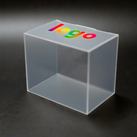 RPET givré écologique personnalisé PP PVC boîte cadeau rectangulaire en plastique marquages clairs pour tasse boîte d'emballage