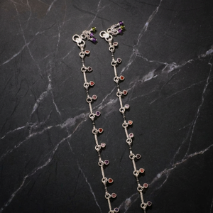 Tobilleras de Estilo Étnico para Mujer, Diseño Payal Plateado, Joyería Elegante, Cadena de Pie Tradicional India para Novias, Venta al Por Mayor - Product Image 3