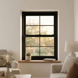 Fenêtre coulissante verticale moderne PENJOY à rupture de pont thermique en aluminium, double vitrage insonorisé pour maison résidentielle - Product Image 1