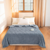 Couverture de lit en flanelle polaire moelleuse jacquard écologique pour canapé et lit