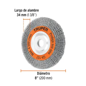 BOX 4 Alambre de cardado de 8' x 3/4' para amoladora, TRUPER - Product Image 3