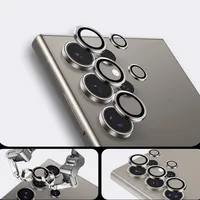 Protection d'objectif en verre avec anneau métallique pour Samsung Galaxy S25 Ultra S24+ S24 Plus FE, capuchon de protection d'objectif arrière pour SAM S25ultra
