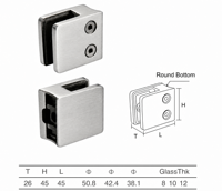Pince carrée en acier inoxydable pour verre, clip de fixation pour garde-corps, balustrade, main courante en verre 8mm 10mm 12mm – Prix de gros