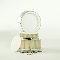 Emballage cosmétique en acrylique argenté de luxe, avec bouchon/pompe à pression |   Options de Couleurs Personnalisées Soins de la Peau Premium Beauté 30ml/50ml/100ml
