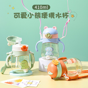 Gobelet à bec verseur pour bébé avec poignée, large ouverture, sans BPA, design de dessin animé, pour enfants de 1 à 2 ans, pour boire de l'eau ou du lait - Product Image 3
