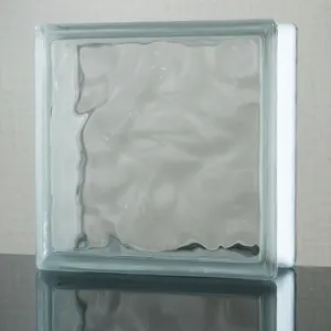 Transparant glas blok met gat goedkope clear groothandel glas blok