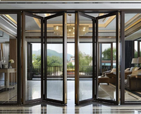 Puertas y Ventanas Plegables de Aleación de Aluminio con Vidrio Templado - Uso Interior/Exterior, Diseño Minimalista Resistente al Viento, Garantía de 3 Años