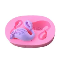 Flamingo Siliconen Cake Fondant Topper Decoratie Mallen Hars Telefoon Stok Siliconen Zeep Mallen