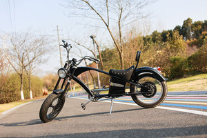 Vélos électriques 2 places suspension complète Chopper <span class=keywords><strong>E</strong></span>-Bike 1000W 48V moyeu arrière 20*4 pouces gros pneu en acier au carbone Direct USA - Product Image 2