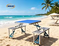 Ensemble de table de camping pliable multifonctionnelle de haute qualité pour l'extérieur, chaise pliante en métal pour mariage, fête, pique-nique, utilisation en extérieur