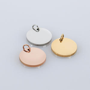 Acciaio inossidabile che timbra gli spazi vuoti del collare del <span class=keywords><strong>cane</strong></span> Id le etichette di nome del ciondolo del metallo rotonde pendenti gioielli per l'incisione - Product Image 3