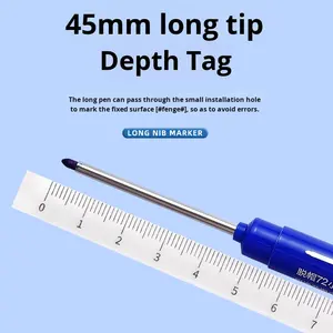<span class=keywords><strong>Marqueur</strong></span> permanent à pointe longue de 45 mm à base d'huile, encre noire, pour trous profonds, <span class=keywords><strong>chantier</strong></span> de construction, avec pointe allongée - Product Image 2