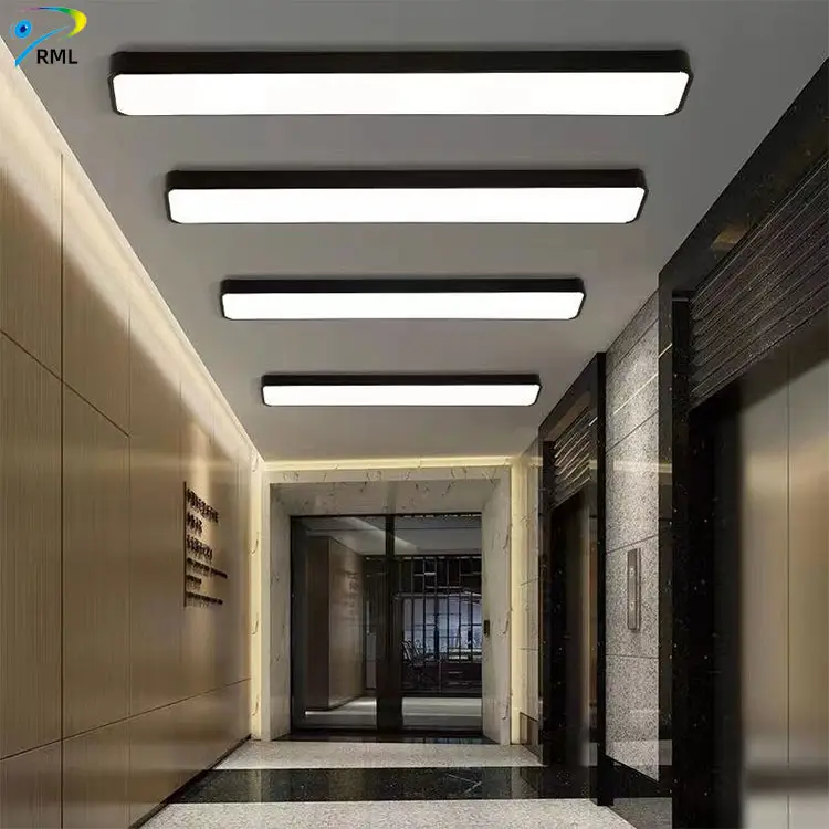 32W 36w 48w 72w lampada a sospensione lineare sospesa di alta qualità a led per ufficio a soffitto montata su superficie 4ft 8ft lampada a sospensione lineare