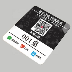 Pegatinas de mesa acrílicas personalizadas Revisión de código QR Señal NFC Touch Business Tiendas minoristas Placa de redes sociales - Product Image 1