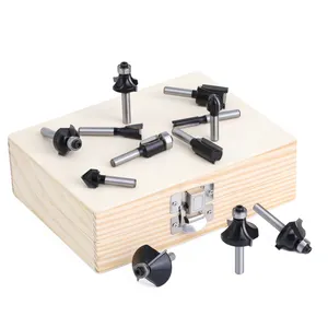 PEX 12 pz frese 1/4 'stinco Router Bit strumenti per la lavorazione del legno CNC Router punte fresa per legno