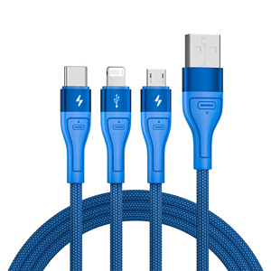 สายชาร์จเร็วแบบ 3 in 1 สำหรับ OEM รองรับกระแสไฟ 3.5A ใช้ได้กับอุปกรณ์ <span class=keywords><strong>iPhone</strong></span> และ Android - Product Image 4