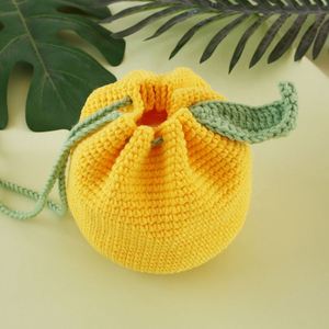 Original Ugly Orange Closure Bag Pure Handmade Wool Knitted Coin <b>Purse</b> Fresh & <b>Cute</b> Custom Fashion Accessory by Handmade Team - Product Image 5
