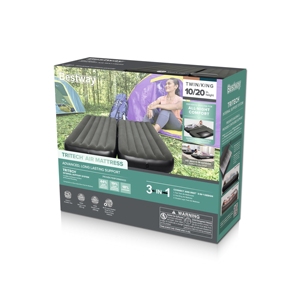 Matelas pneumatique Bestway 67922 <span class=keywords><strong>Tritech</strong></span> Connect and Rest 3-en-1, taille Twin/King, pour chambre à coucher, camping et hôpital - Écologique et durable - Product Image 6