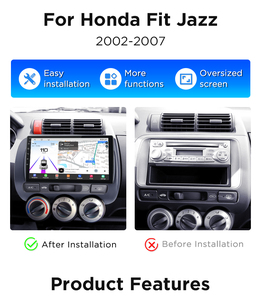 Junsun Qualcomm Chip Android Autoradio pour Honda Fit <span class=keywords><strong>Jazz</strong></span> 2002-2007 Apple CarPlay Stereo 360 Caméra 1.8 Ghz - Product Image 2