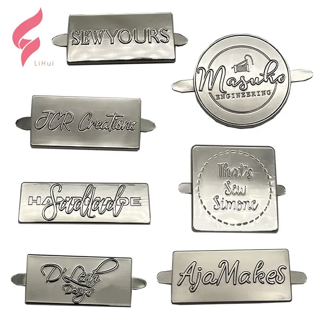 Lihui Hardware Aangepaste Tas Hardware Metalen Logo Op Maat Gemaakte Metalen Logo Plaattas Hardware Voor Handtassen