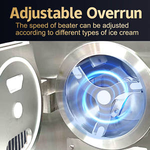 Máquina automática de helados, máquina para hacer gelato, proveedor de máquinas de helados de sobremesa con control de sobrante ajustable, congelador por lotes, tanque de 6L - Product Image 3