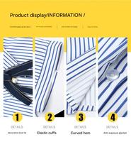 Combinaisons de travail personnalisées avec logo imprimé en sérigraphie sur spandex/polyester, confortables, à manches courtes, rayées, unisexes, pour la réception d'hôtel