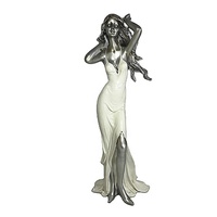 Statue de couple dansant abstrait moderne, figurine en résine blanche pour décoration murale, décoration de salon, décoration de bureau, sculpture d'art moderne